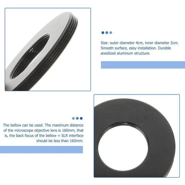 Alt view image 2 of 3 - M42 to Adapter Ring Thread Converter for Microscope Objective Lens 160Mm Back Focus Compatible Camera Adapter Ring