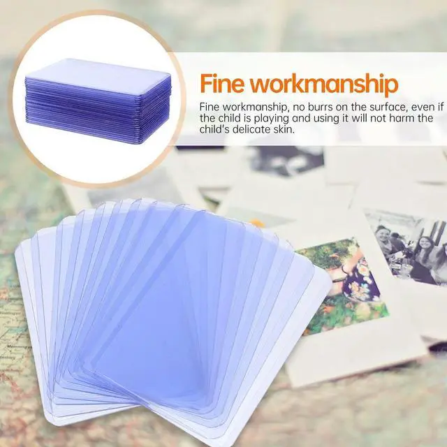 Alt view image 3 of 3 - 25Pcs Game Card Protective Covers Transparent PVC Double Layer Plastic Inserts Picture Display Pages Booklet for Id