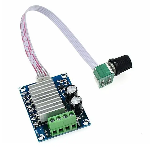 Alt view image 3 of 6 - PWM DC12-24V Motor Speed Controller 20A Motor Speed Governor Adjustable Regulator Temperature Regulating Dimming Switch