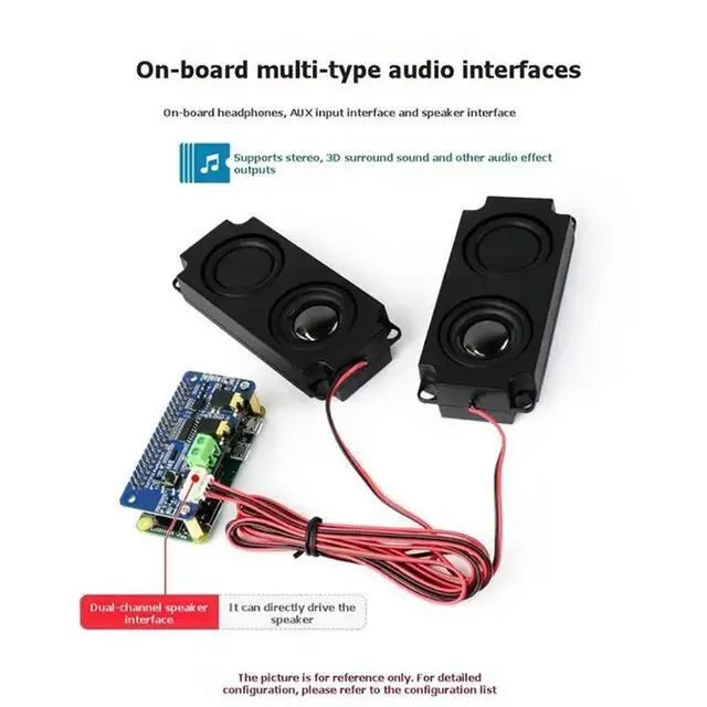 Alt view image 6 of 6 - DA7212 I2S Audio Board For Raspberry Pi Compatible Stereo Codec Dual Microphone Support With Speaker, Headphone& AUX I/O