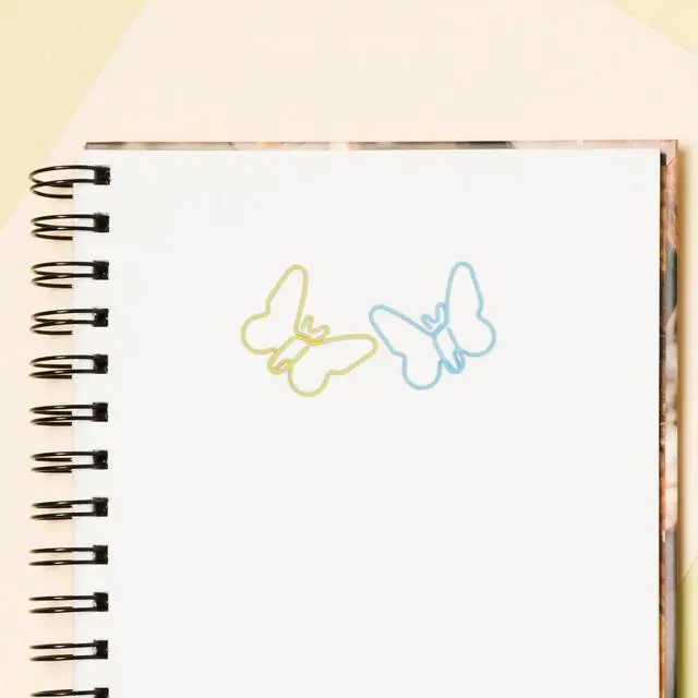 Alt view image 3 of 6 - 60Pcs Butterfly Shaped Paperclips Macaron Colors Cute l Decorative Paper Clips for Books Files Crafts Office School Use
