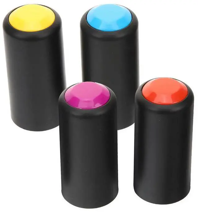 Main image of 4Pcs Plastic Mic Cover Screw on Design Sturdy Wear Resistant for Microphone Replacement Cap Microphone