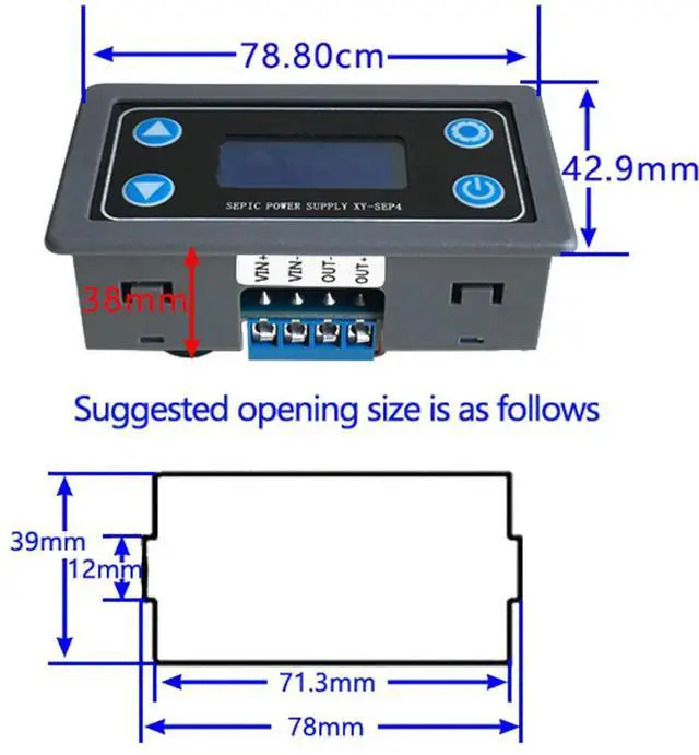 Alt view image 3 of 6 - DC DC 0.5-30V 4A 35W Automatic Boost Buck Converter CC CV Regulated Adjustable oratory Step-Down Step-Up Power Supply Module