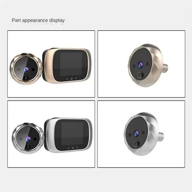 Alt view image 6 of 6 - Digital LCD 2.8Inch Video Doorbell Peephole Viewer Door Eye Monitoring Camera 90 Degree Doorbell Motion Detection Eye Durab