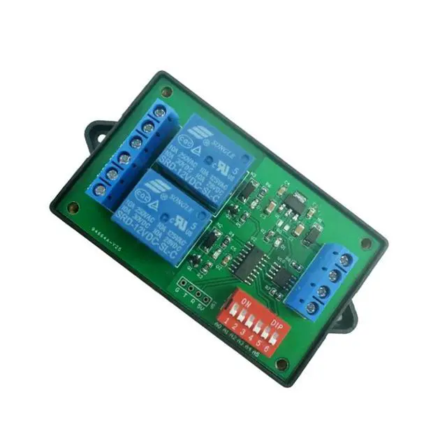 Alt view image 3 of 3 - 2Channel RS485 12V Switching Output Relay Controller POLL AT Command PLC for PTZ Electric Door Water Pump LED with Shell