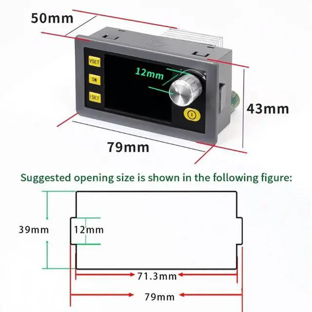 Alt view image 2 of 3 - Adjustable Regulated oratory Power Supply Constant Voltage Current Solar Charge Module SK60 DC Boost Converter CNC