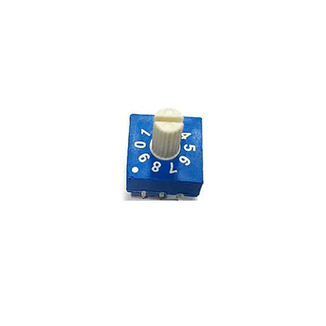 Alt view image 3 of 3 - 5pcs/pack DC 24V Code Switch ERD110RS 10 bit 0-9 3:3 Rotary Encoder Switch with Handle 25mA Encoding Switch 10x10mm Module