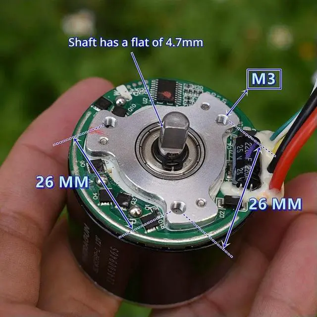 Alt view image 3 of 3 - DC12V Brushless Motor with Neodymium-iron-boron Strong Magnet Large Torque with 6mm Shaft Diameter 2440 RPM Brushless Motor