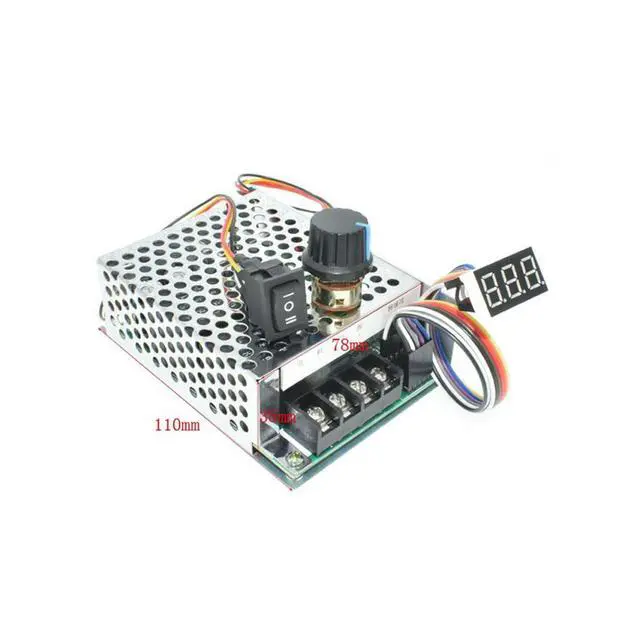 Alt view image 3 of 3 - PWM DC Motor Speed Controller Digital Display 0~100% Adjustable DC 10-50V 40A Forward/Reverse Rotation Motor Speed Regulator