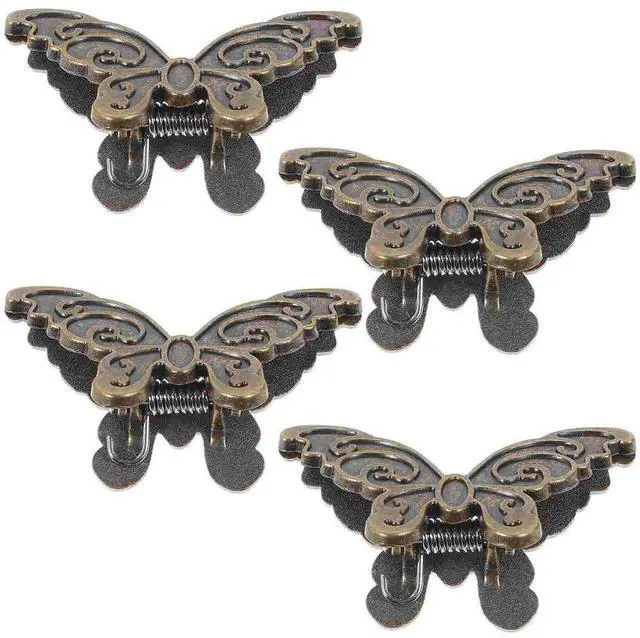 Alt view image 2 of 6 - 4 Pcs Zinc Alloy Butterfly Clip Hand Paper Notebook l Bill Journal Multi Use Clips Document Binder Office Supplies