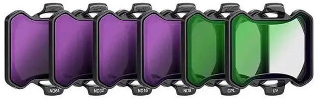 Alt view image 4 of 6 - For Avata 2 6 Pack ND UV CPL Filter Set Snap On Neutral Density Filters Including ND8 ND16 ND32 ND64