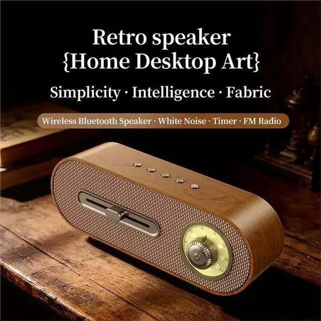 Alt view image 5 of 6 - Retro Speakers JY67-Pro Long Life Support TF Card White Noise Timer Function AI Speakers