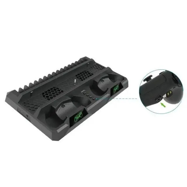 Alt view image 6 of 6 - Cooling Fan Base For PS4 Cooling Base For SLIM Cooling Base Multi Functional Cooling Base