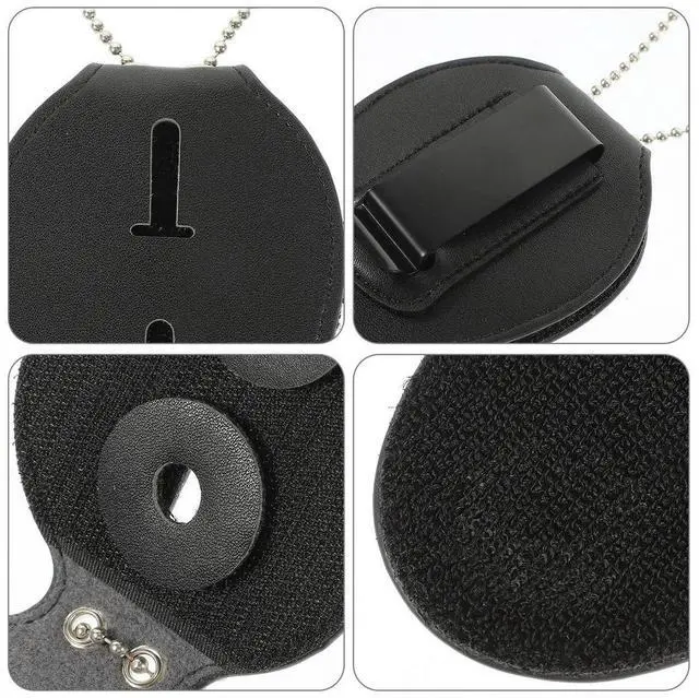 Alt view image 2 of 3 - Versatile Police Badge Holder Belt Clip Protective Card Sleeve Id Card Badge Holder Protective Holder for Badge Cards Outdoor