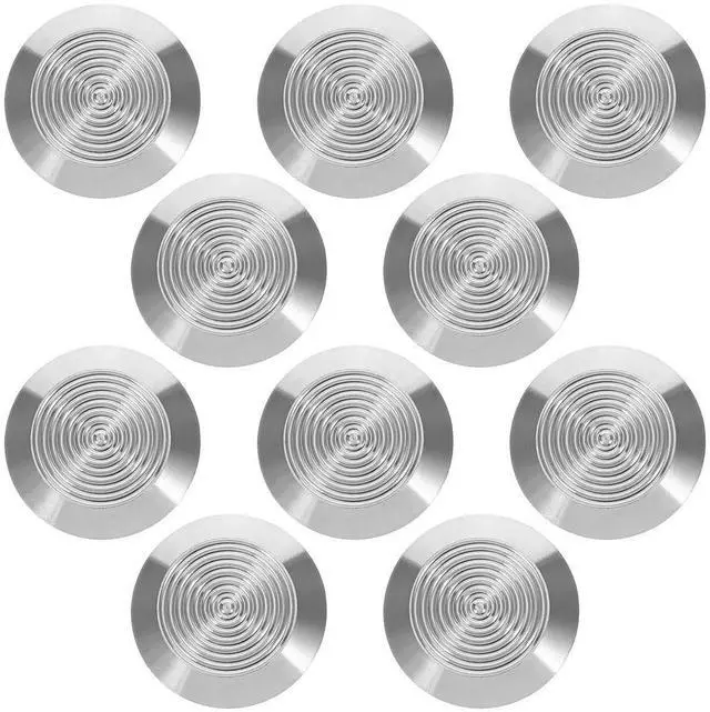 Alt view image 2 of 3 - 10Pcs Stainless Steel Tactile Sensory Studs Blind Sidewalk Paving Nails Round Safety Walkway Markers for Airports Subways