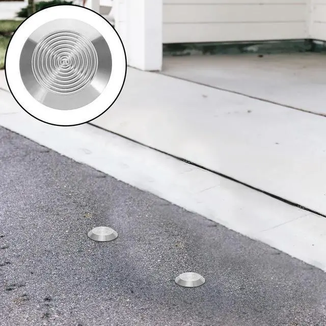 Main image of 10Pcs Stainless Steel Tactile Sensory Studs Blind Sidewalk Paving Nails Round Safety Walkway Markers for Airports Subways