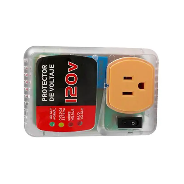 Alt view image 3 of 6 - Voltage Protector 120V 20A 2400W Single Outlet Surge Protector Multi Function Plug Overvoltage and Undervoltage Protector Plug