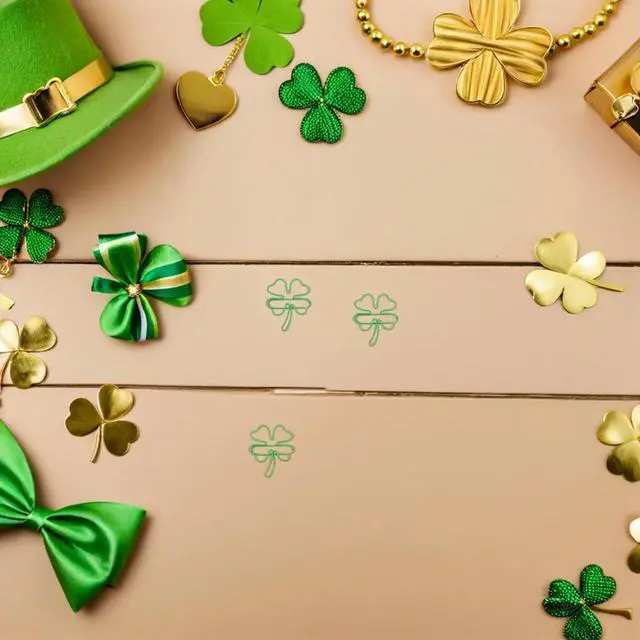Alt view image 2 of 3 - 80Pcs Four-Leaf Clover Paper Clips Cute Shamrock l Bookmark Clips for Planner Journal Stationery Decor St. Patrick's Day