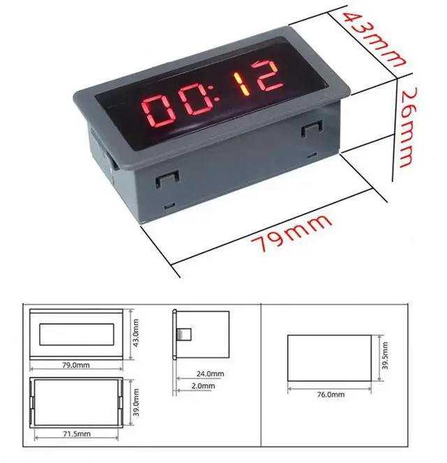Main image of 4 Digit Timer Delay Switch Controller Remote Timing Switch DC6-30V LCD Digital Counter Module with Controller