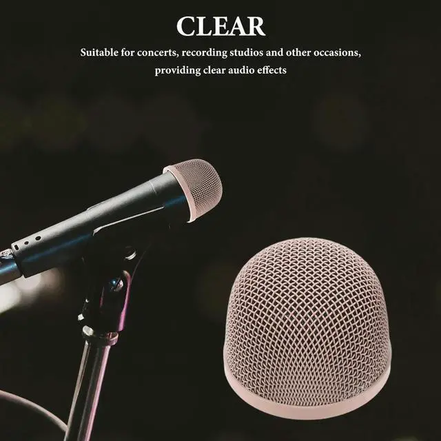 Alt view image 3 of 3 - 2Pcs l Mic Grille Replacement Ball Head Mesh Cover for Microphones Wide Compatibility Performance Noise