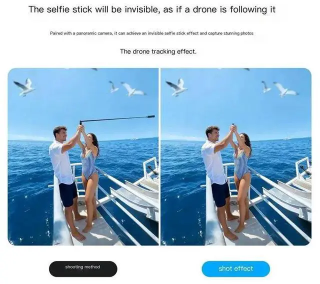 Alt view image 6 of 6 - Tripod Selfie Stick For Insta 360 31.5-129CM Adjustable Length Control For /Gopro11/10/9 Action Cameras Lengthcontrol
