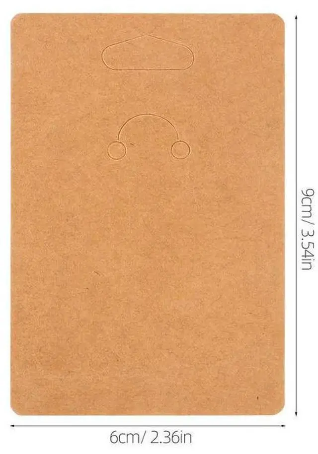 Alt view image 2 of 3 - 100Pcs Kraft Paper Keychain Display Cards Rustic Brown Keyring Packaging Card Holder for Jewelry Small Business Supplies