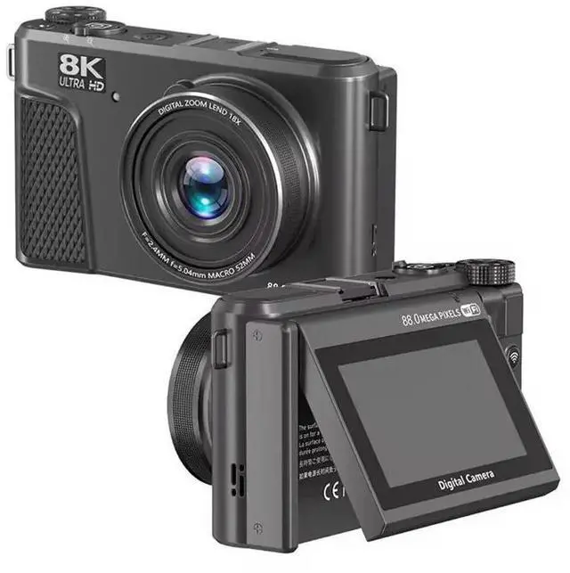 Alt view image 5 of 6 - Photo Camera 88MP 8K Digital Camera Featuring 3" 180° Flip Screen 18X Digital Zoom For Photography Vlogging