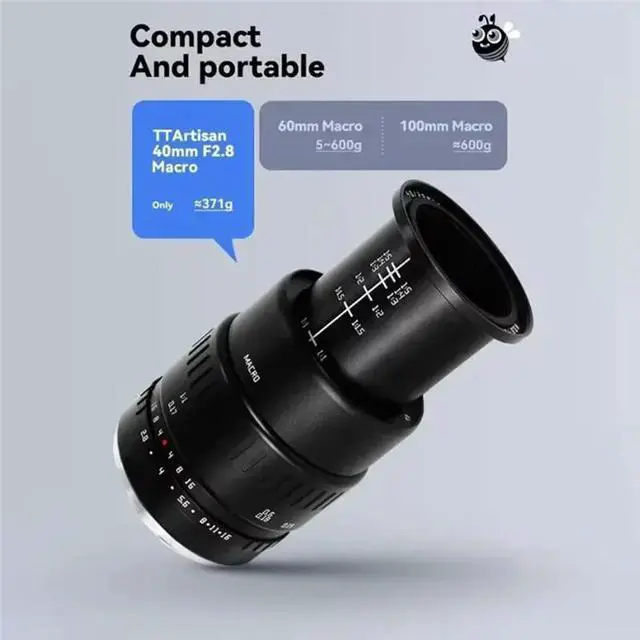 Alt view image 5 of 6 - APS-C 40Mm F2.8 Manual Focus 1:1 Macro Lens Fixed Focus Prime For Z-Mount Camera Models Z50, Zfc Z6, Z6 II Z7, Z7 II
