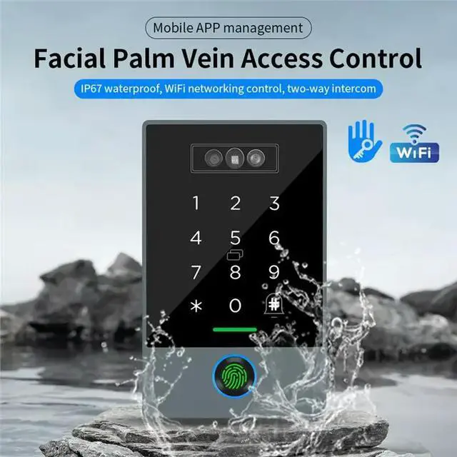 Alt view image 5 of 6 - Palm Vein TTLOCK APP Facial IP67 Access Control 3D Face Recognition 13.56MHZ RFID+ Fingerprint Time Attendance
