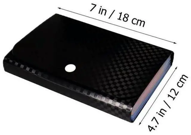 Alt view image 2 of 3 - 2Pcs Mini File Folder Bag Document Organizer for Bills Checks Receipts Change Multi-Layer PP Material Small Office File