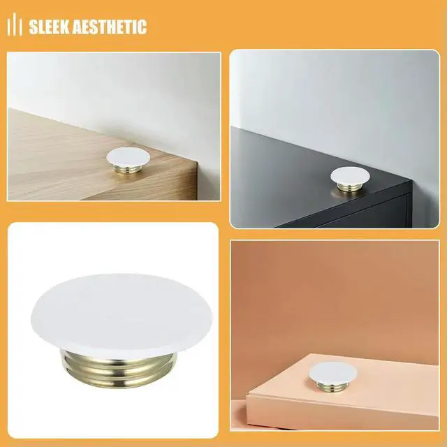 Alt view image 2 of 3 - 6Pcs Iron Fire Sprinkler Cover Plate Concealed Ceiling Sprinkler Head Cover for Residential Commercial Use SleWhite