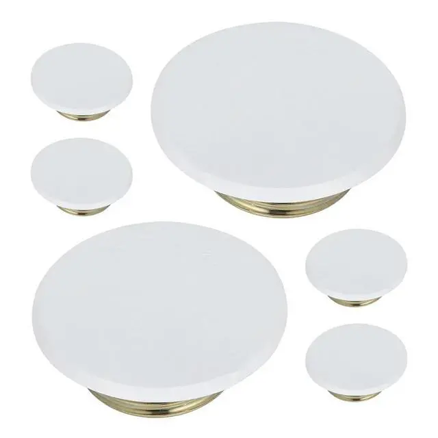 Alt view image 3 of 3 - 6Pcs Iron Fire Sprinkler Cover Plate Concealed Ceiling Sprinkler Head Cover for Residential Commercial Use SleWhite
