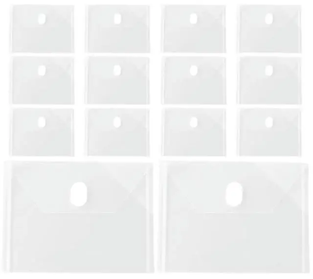 Main image of 24Pcs File Folder Clear Plastic Envelope Organizer Transparent Waterproof Document Receipt Cash Organizer