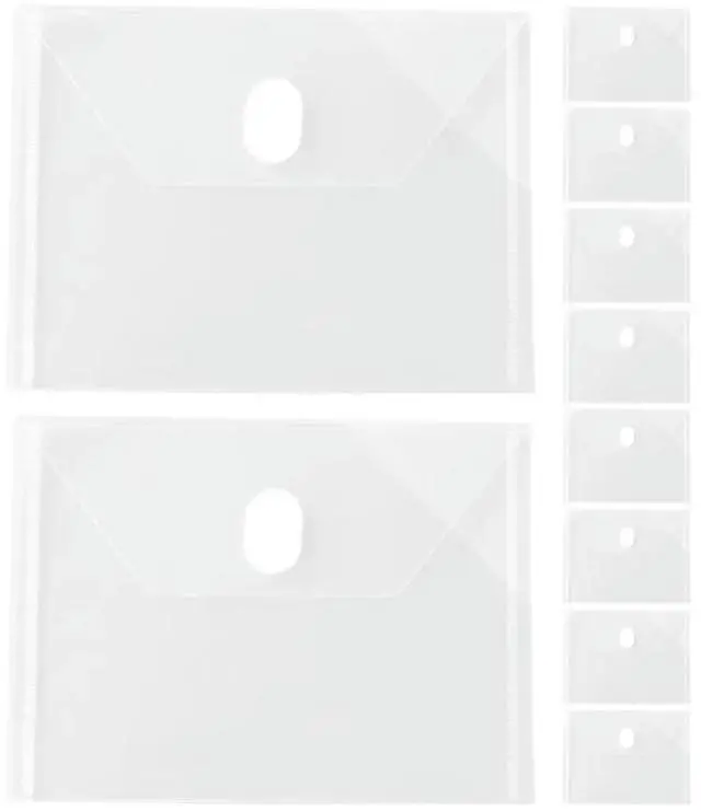 Alt view image 2 of 3 - 24Pcs File Folder Clear Plastic Envelope Organizer Transparent Waterproof Document Receipt Cash Organizer