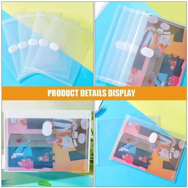 Alt view image 3 of 3 - 24Pcs File Folder Clear Plastic Envelope Organizer Transparent Waterproof Document Receipt Cash Organizer