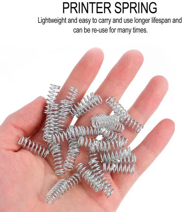 Main image of 100Pcs Nickel Plated Spiral Leveling Springs Compatible with Most 3D Printers Stiff Heat Bed Spring Long Lifespan Reusable