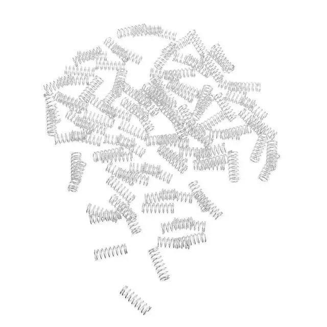 Alt view image 3 of 3 - 100Pcs Nickel Plated Spiral Leveling Springs Compatible with Most 3D Printers Stiff Heat Bed Spring Long Lifespan Reusable