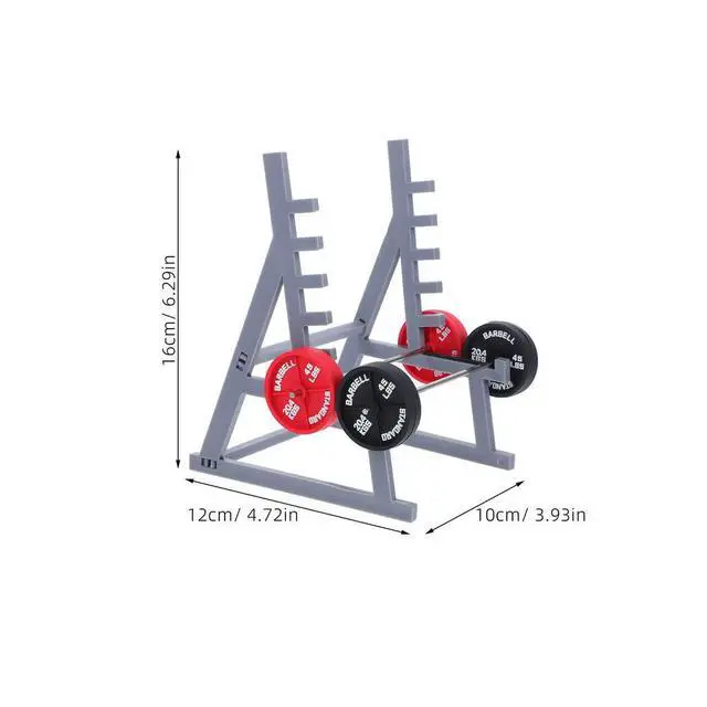 Alt view image 2 of 3 - 1Set Gym Themed Mini Pen Holder Barbell Rack Desk Organizer Strength Training Decor for Fitness Lovers Office Home Workout