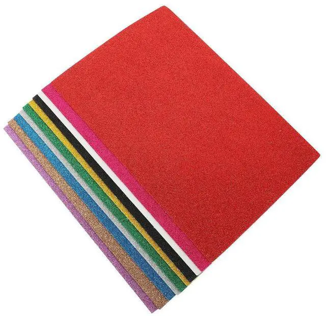Alt view image 3 of 3 - 10 Sheets Self-Adhesive Glitter Craft Foams Premium Eva Multi-Function DIY Decorative Craft Sheets School Projects Posters
