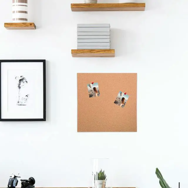Alt view image 2 of 3 - 6 Rolls Self Adhesive Cork Board Sheet Roll Thick Peel Stick Bulletin Board for Walls Photo Display Office Memo DIY Crafts