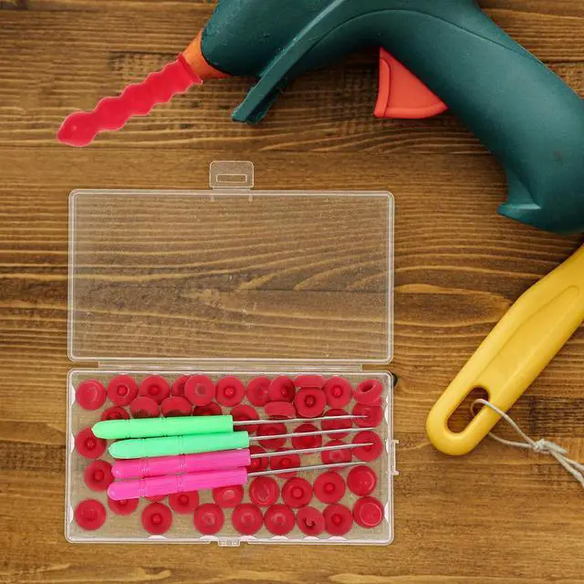 Alt view image 3 of 3 - 54Pcs Reusable Latex Sealing Cover Set for Glue Bottle Mouth Caulk Tube Sealant Freshness Preservation Needle Included