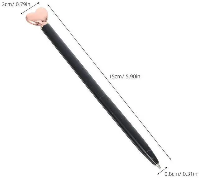Alt view image 2 of 3 - 10Pcs Heart Ballpoint Pens l Retractable Smooth Writing Office School Home Decorative Party Favor Wedding Valentine Supplies