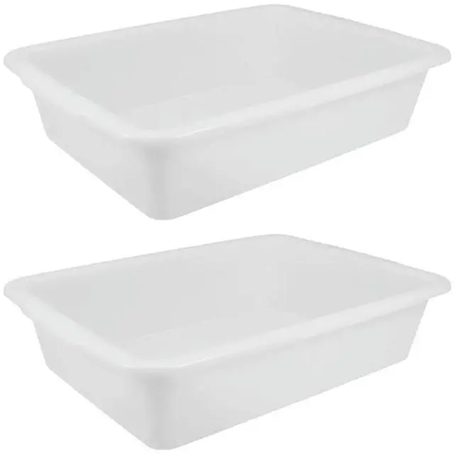 Main image of 2Pcs Spill-Proof oratory Tray Sturdy Plastic Rectangular Chemical Experiment Tray for Organization Teaching Research