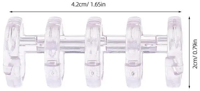 Alt view image 2 of 6 - 100Pcs Transparent Plastic Loose-Leaf Binder Rings 5-Hole Openable Clips for Office School Document Organization Index Cards