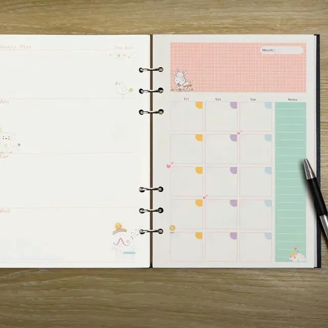 Alt view image 3 of 6 - 3Pcs Loose Leaf Notebook Replacement Papers Thick Smooth Writing Planner Refill for School Office Diary Travel Notepad