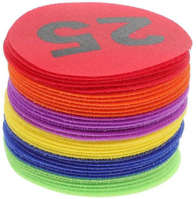 Alt view image 2 of 3 - 36 Sheets Colorful Round Carpet Stickers Student Floor Marker for Classroom Games Exercise Outdoor Activity Floor Tag