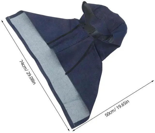 Alt view image 2 of 3 - 2Set Dustproof Hooded Smock Cape for Men - Full Neck Shoulder Head Protection Industrial Safety Workwear for Sanding Grinding