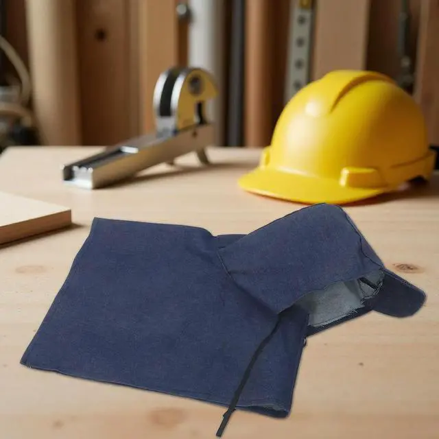 Alt view image 3 of 3 - 2Set Dustproof Hooded Smock Cape for Men - Full Neck Shoulder Head Protection Industrial Safety Workwear for Sanding Grinding