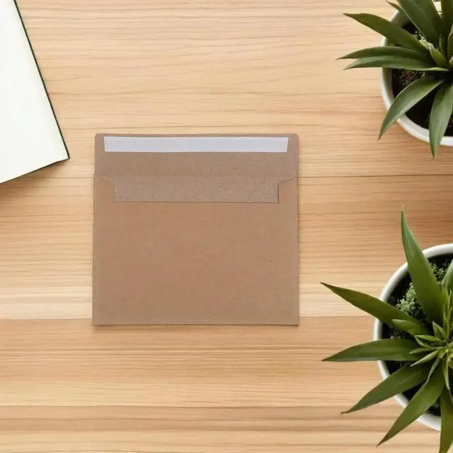 Alt view image 2 of 6 - 60Pcs A7 Brown Kraft Paper Envelopes Self Adhesive Closure for Wedding Invitations Greeting Cards Party Stationery Bulk Vintage