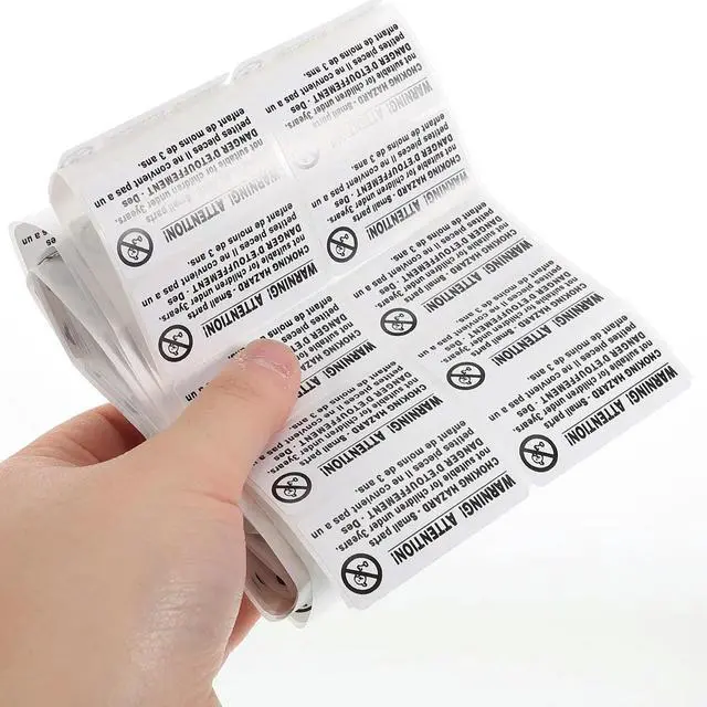Main image of 200Pcs Suffocation Warning els Choking Hazard Stickers Strong Adhesive for Polybag Packaging Shipping Not for Under